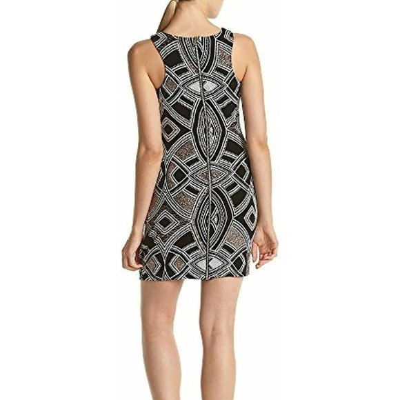 Speechless Women Glitter Bodycon Dress D65721J444 Round Neck Zip Black Silver 9 - Picture 3 of 11